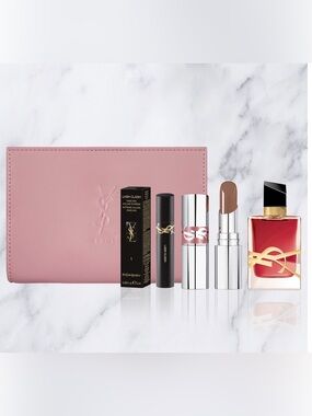Yves Saint Laurent Pink Pouch Makeup set new